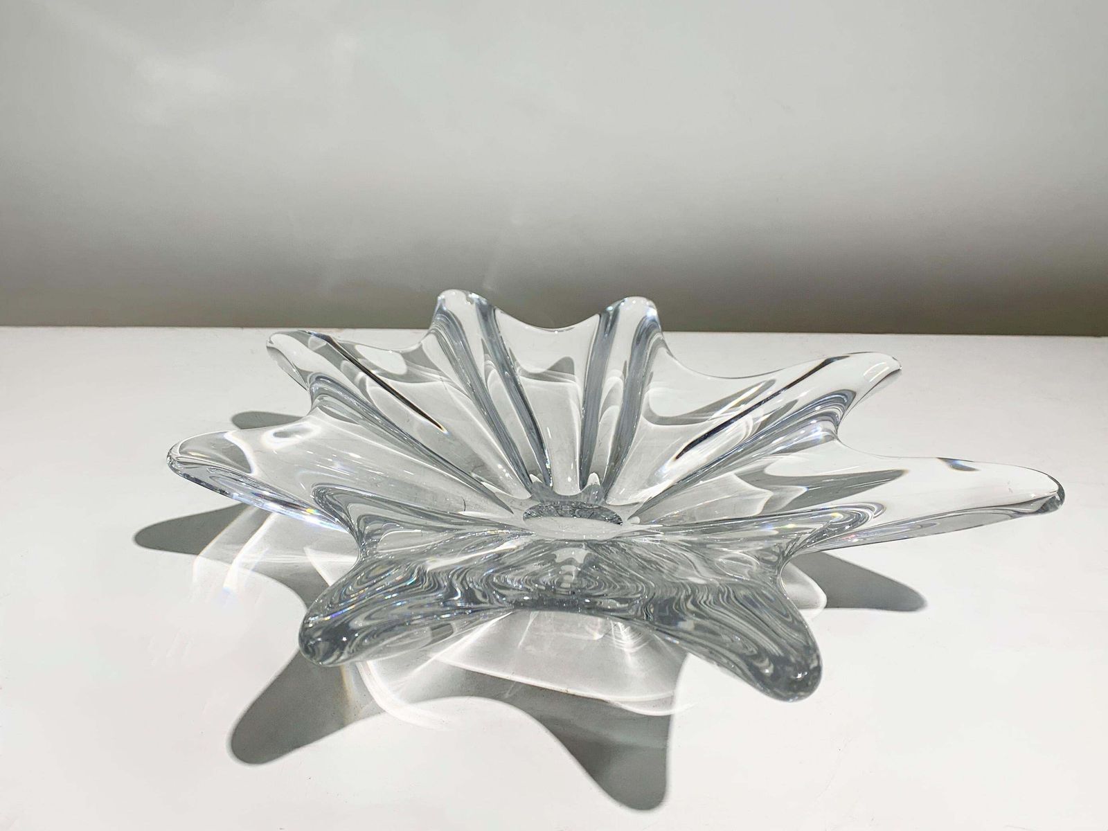 Mid Century Modern Baccarat "Stella" Crystal Starfish Centerpiece Bowl, France photo 1848.0