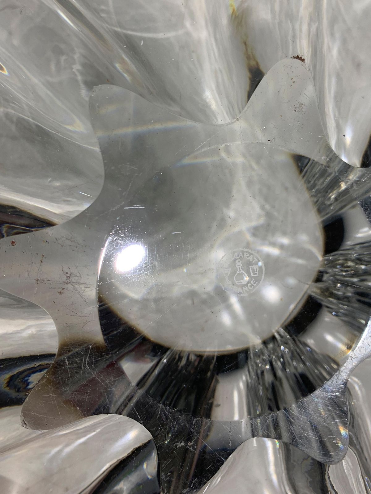 Mid Century Modern Baccarat "Stella" Crystal Starfish Centerpiece Bowl, France photo buy