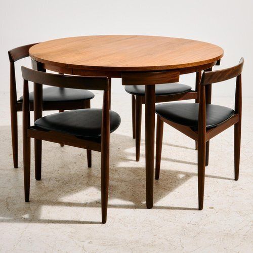 Teak Dining Set By Hans Olsen For Frem Røjle, 1950s, Set Of 5 photo for sale