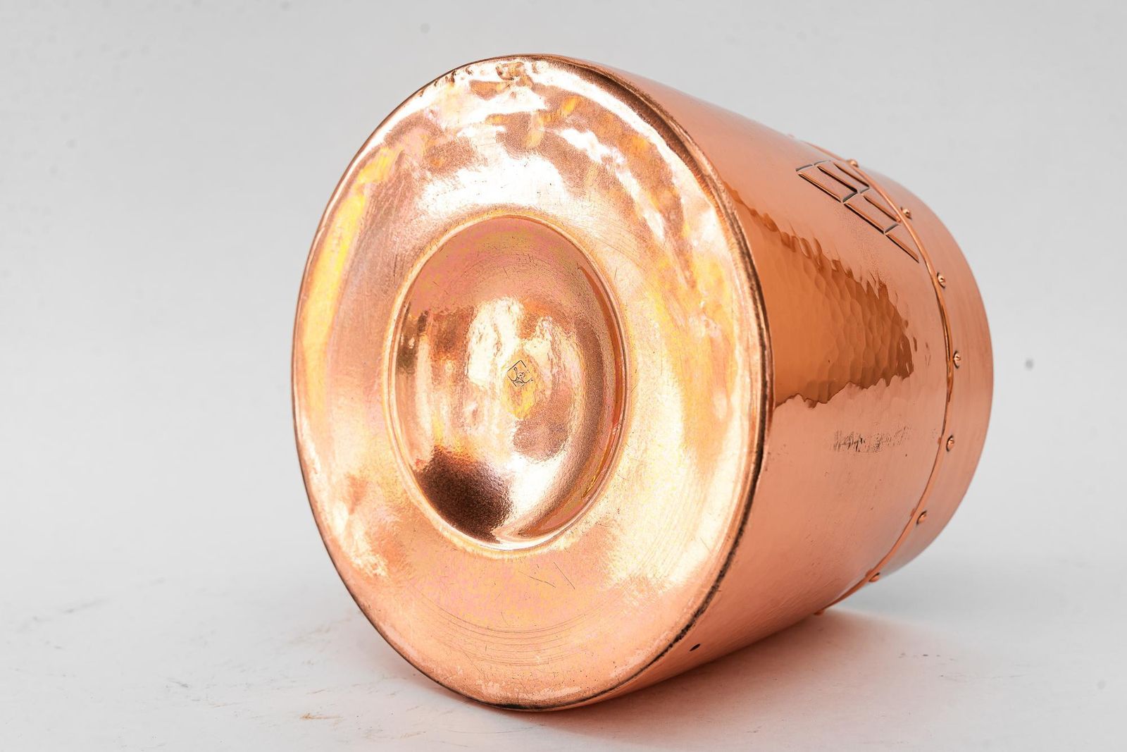 Small Art Deco Hammered Copper Plant Pot Vienna Around 1920s photo Home Decor