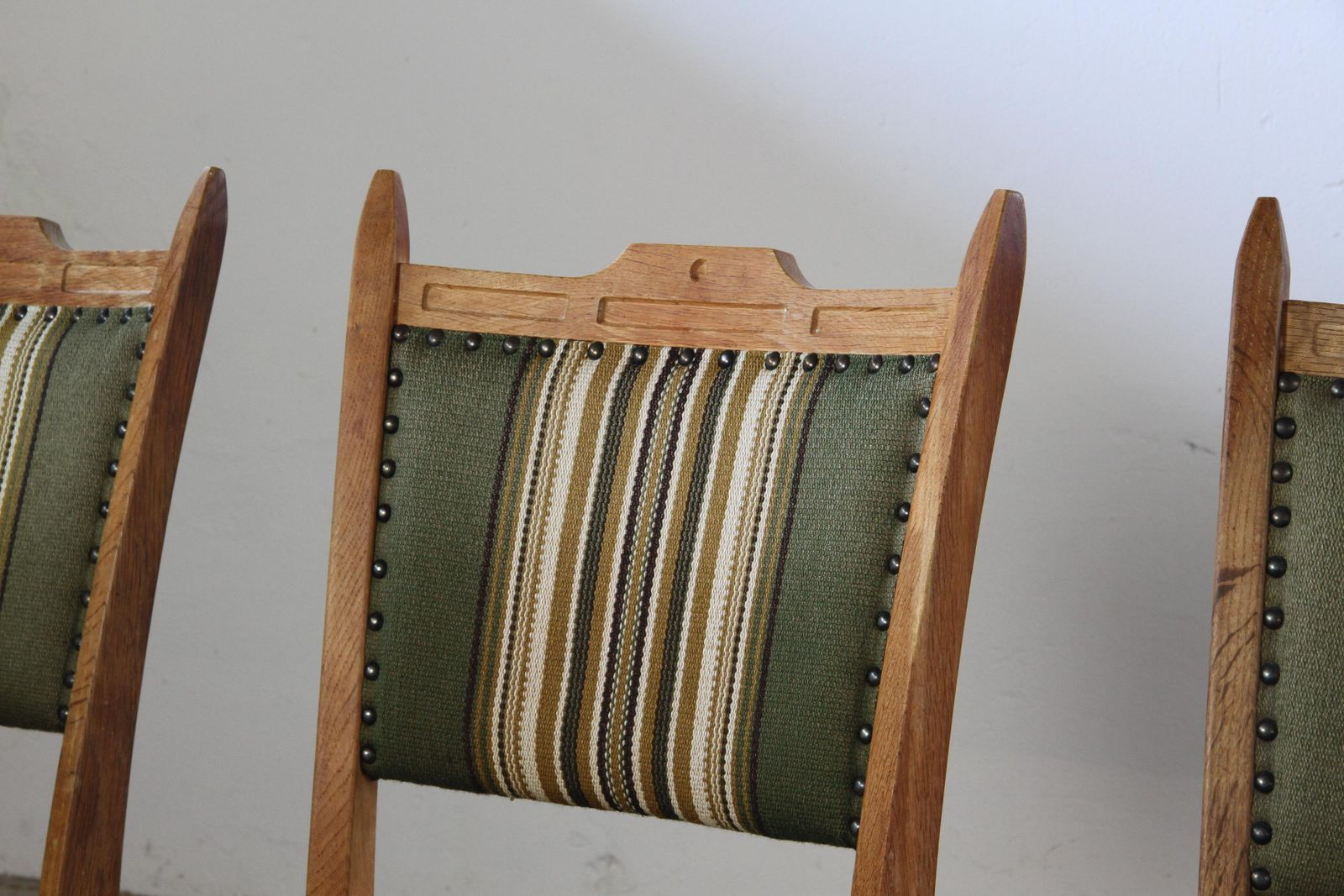 Vintage Danish Brutalist Oak Dining Chairs, Henning Kjærnulf Style, 1960s photo furniture