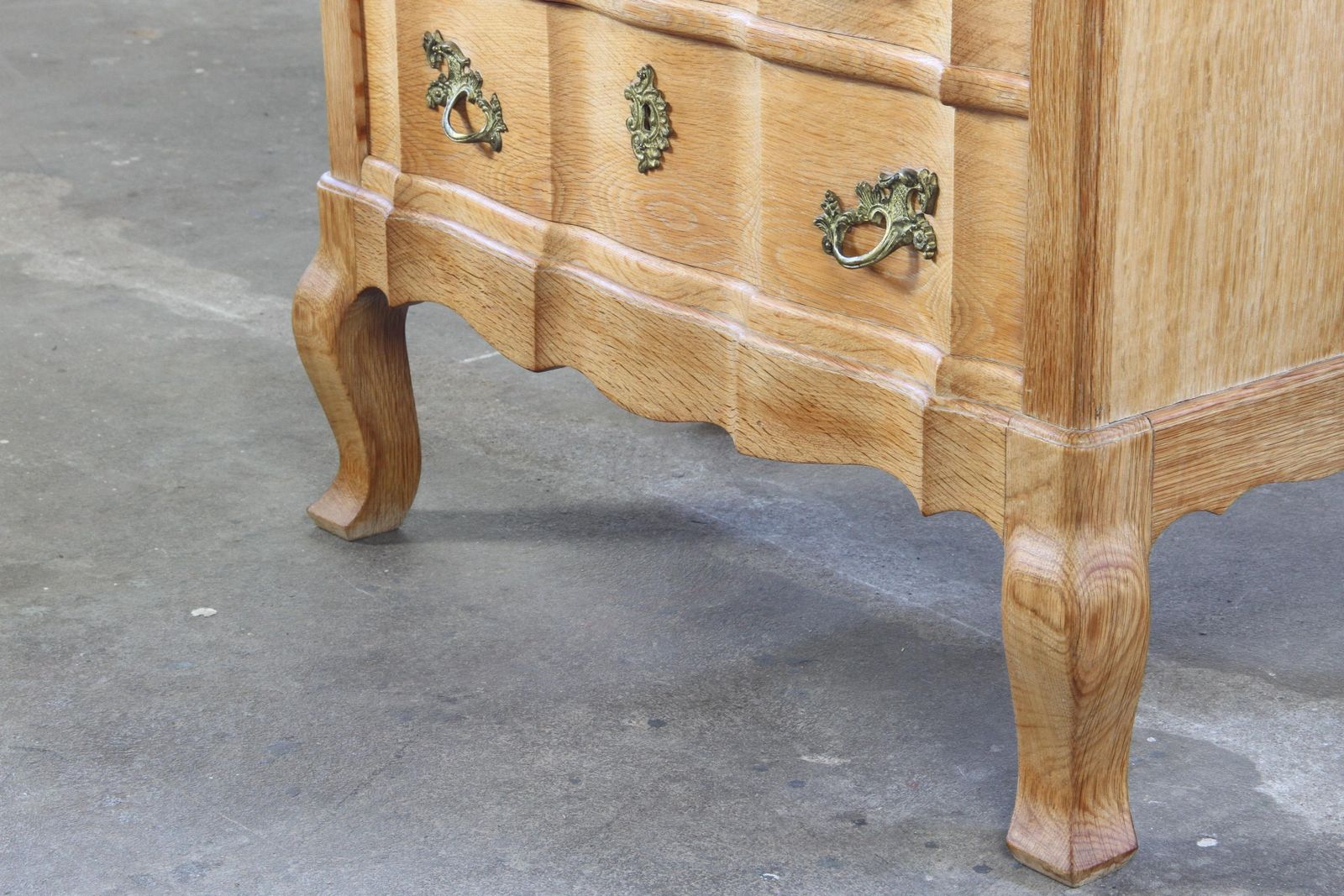 Vintage Mid Century Danish Oak Baroque/Rococo Style Commode photo buy