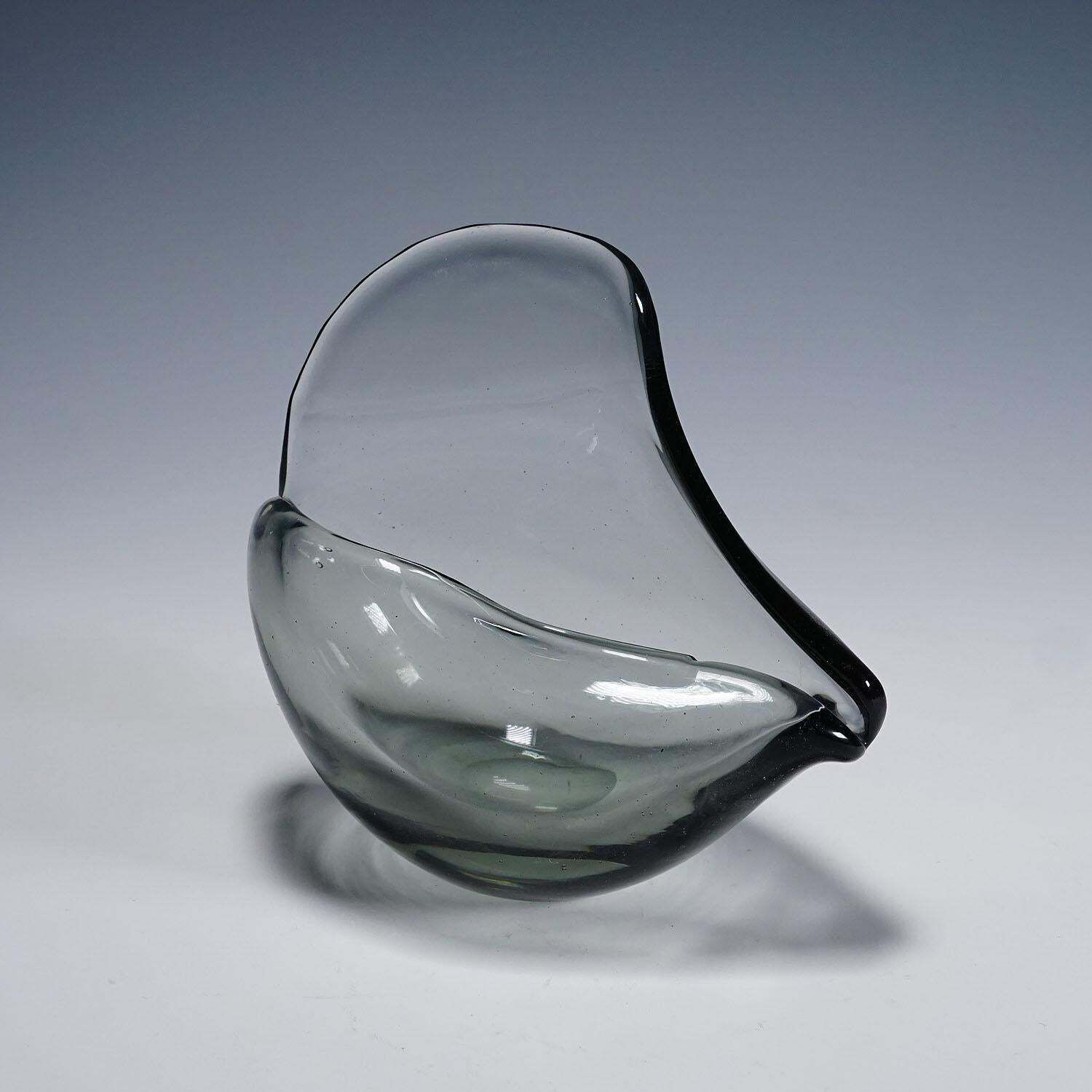 Vintage Art Glass Bowl By Flavio Poli For Seguso Murano 1940s photo for sale