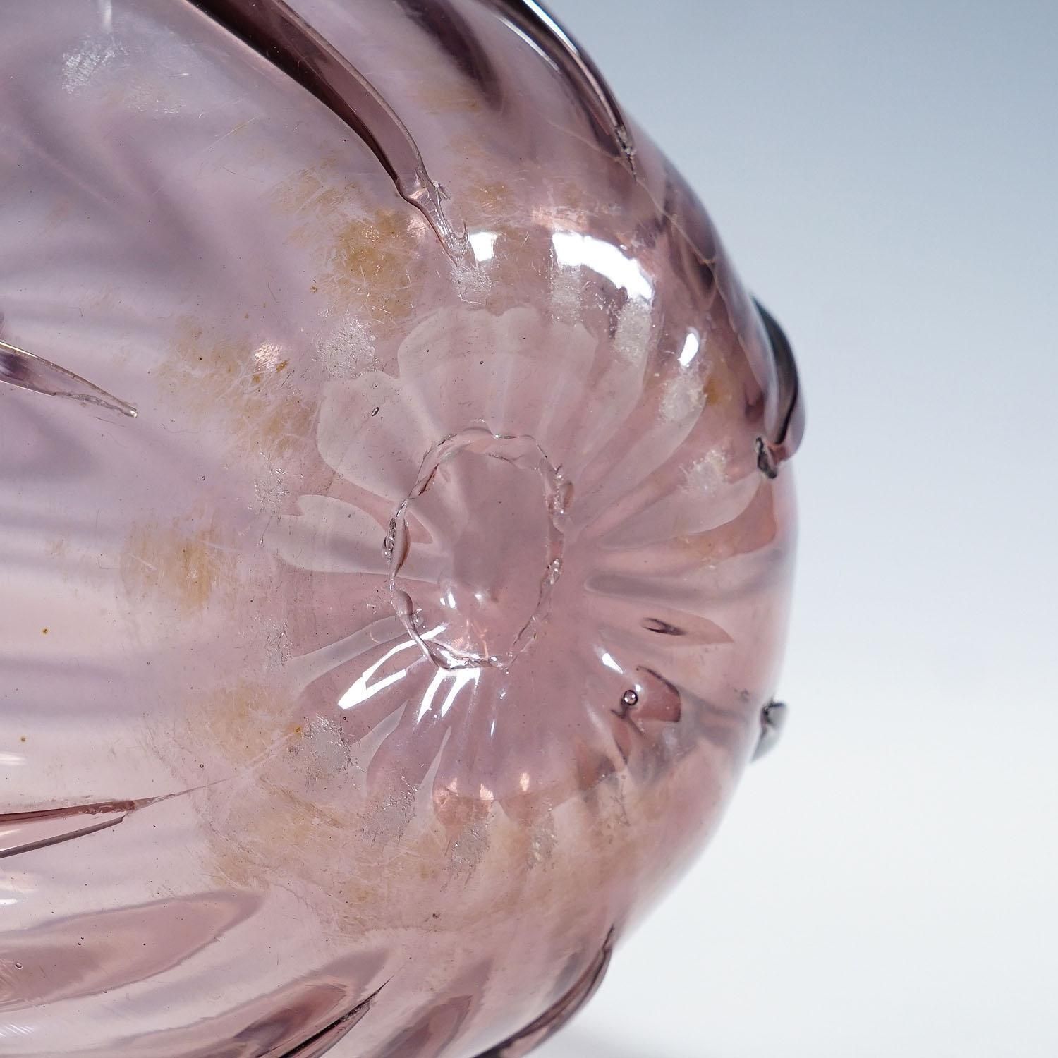 Vetro Soffiato Glass Vase By Vittorio Zecchin For Venini Murano 1924 photo vintage