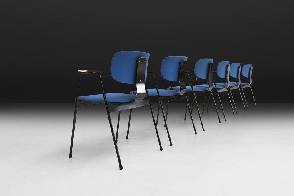 photo for sale Dining Chairs By Willy Van Der Meeren For Tubax, Belgium, 1950s, Set Of 6