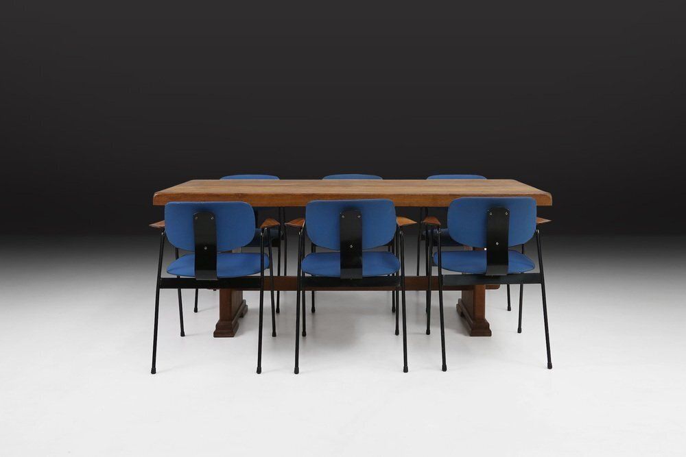 photo vinterior Dining Chairs By Willy Van Der Meeren For Tubax, Belgium, 1950s, Set Of 6