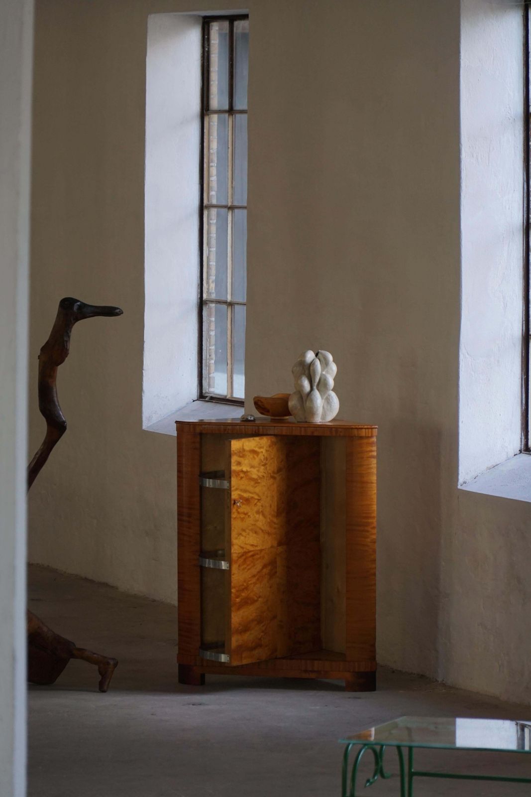 Early 20th Century, Swedish Modern Bar Cabinet In Birch By H. Westlund, 1930s photo 2466.0