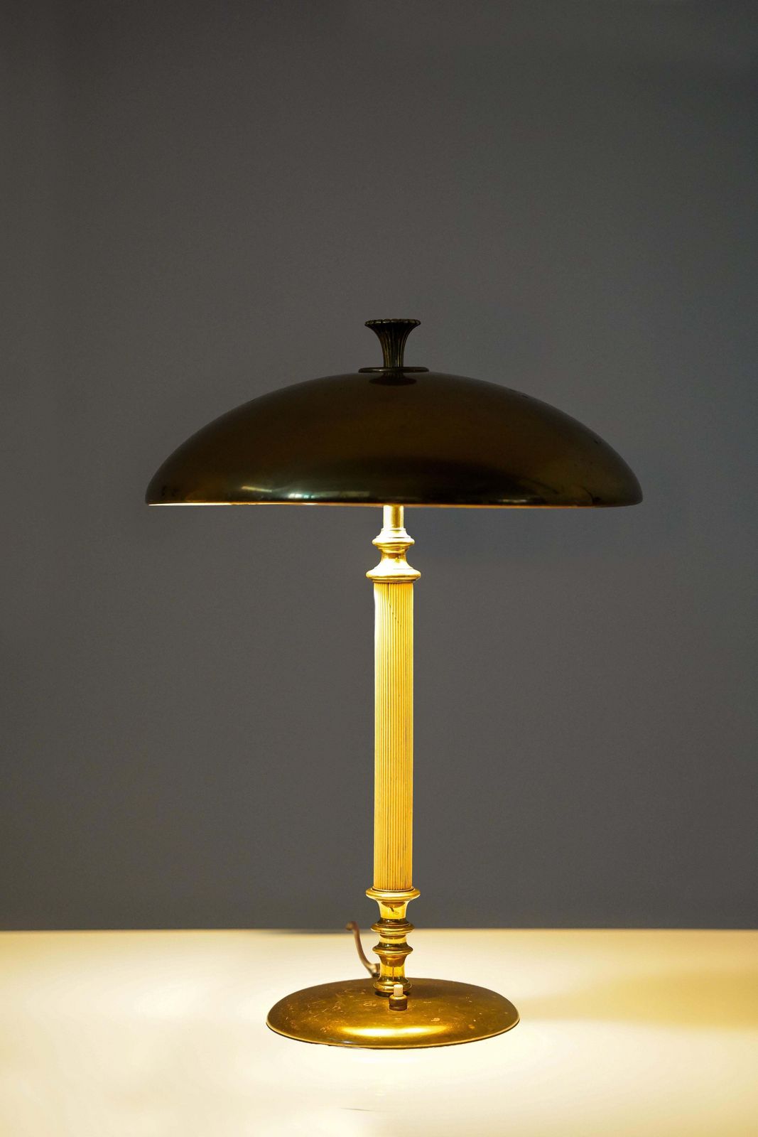 Table Lamp In Brass And Bakelite By Nordiska Kompaniet, Sweden, 1930s photo for sale