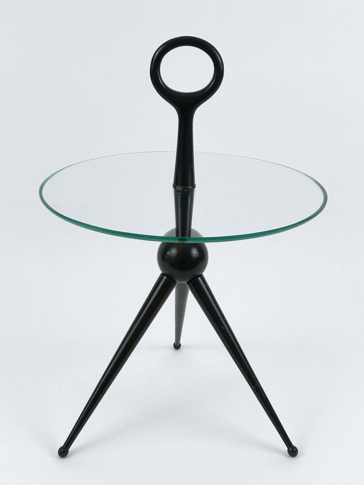 Elegant Mid Century Modern Tripod Side Table By Cesare Lacca Italy 1950s