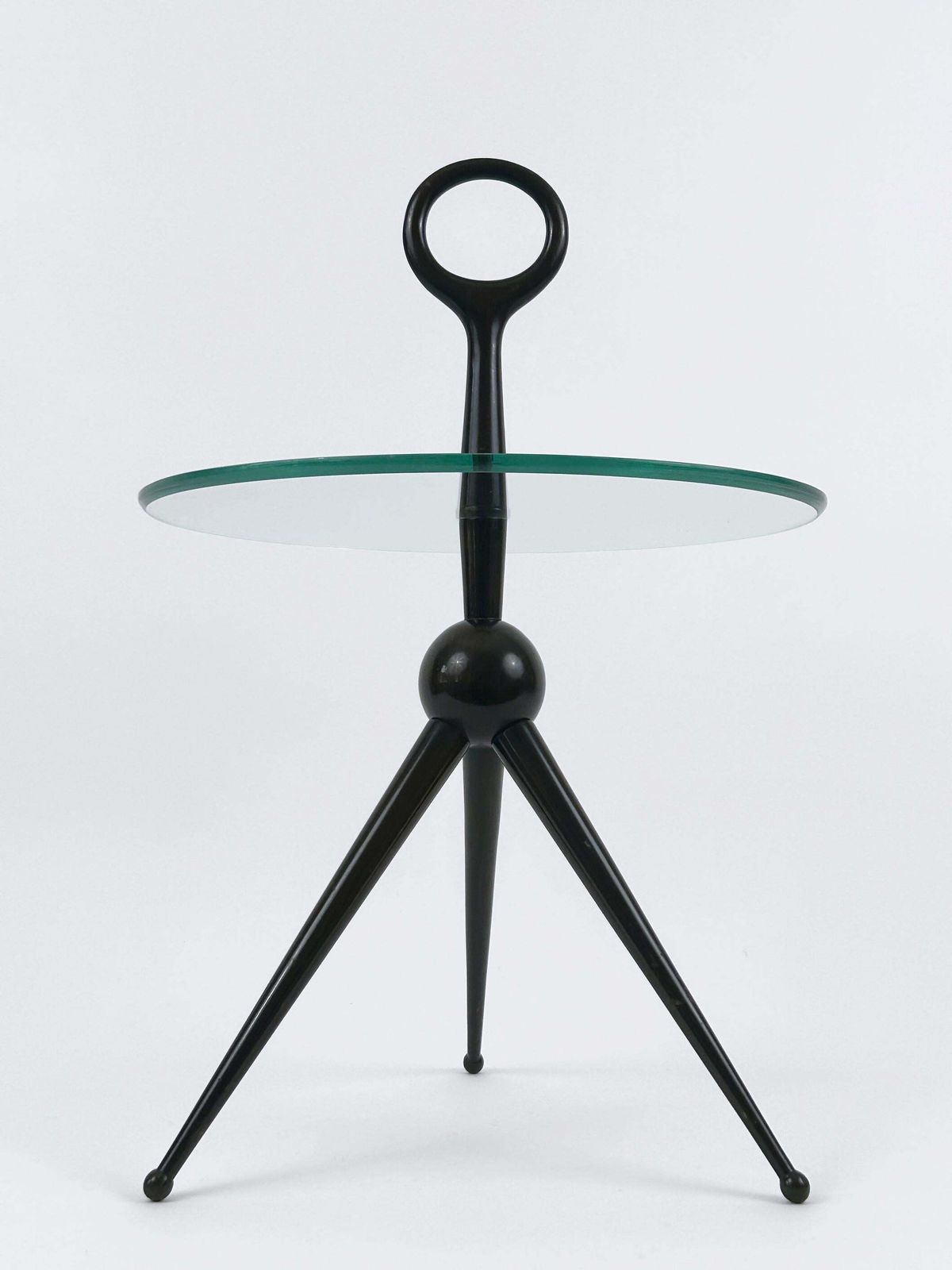 Elegant Mid Century Modern Tripod Side Table By Cesare Lacca Italy 1950s photo Furniture