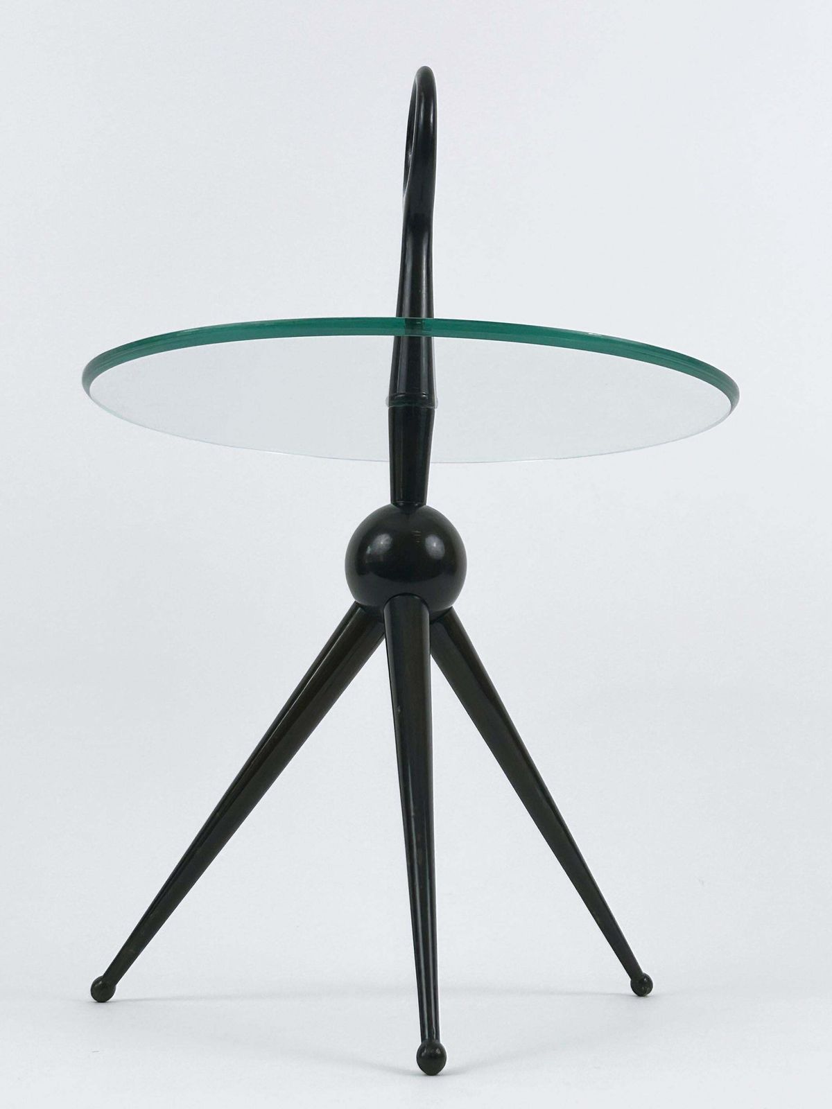 Elegant Mid Century Modern Tripod Side Table By Cesare Lacca Italy 1950s photo 3887.0