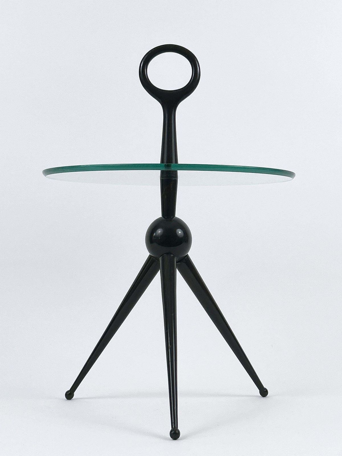 Elegant Mid Century Modern Tripod Side Table By Cesare Lacca Italy 1950s photo buy
