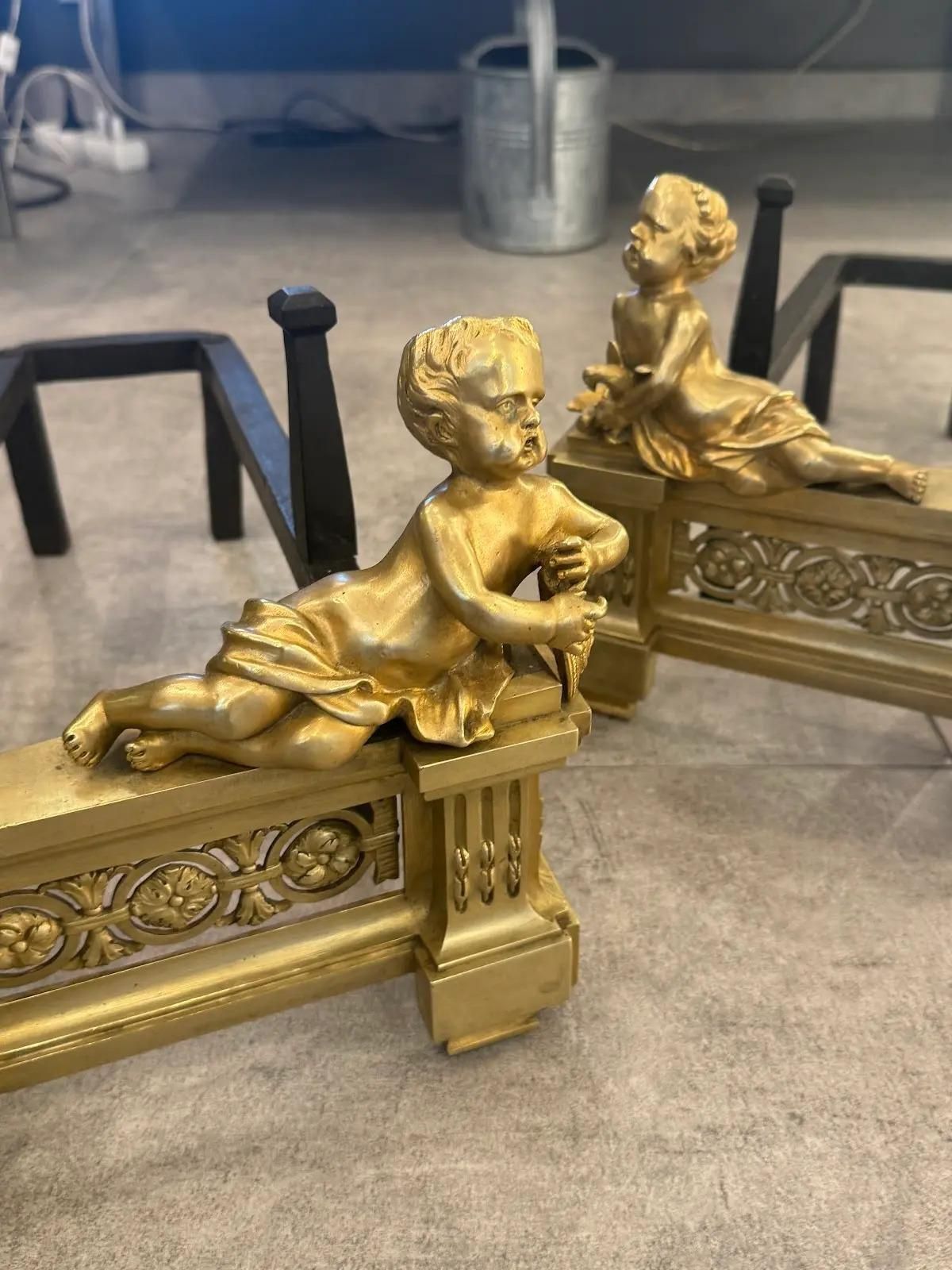 A Pair Of Late 18th Century Andirons In Perfect Condition. photo 3024.0