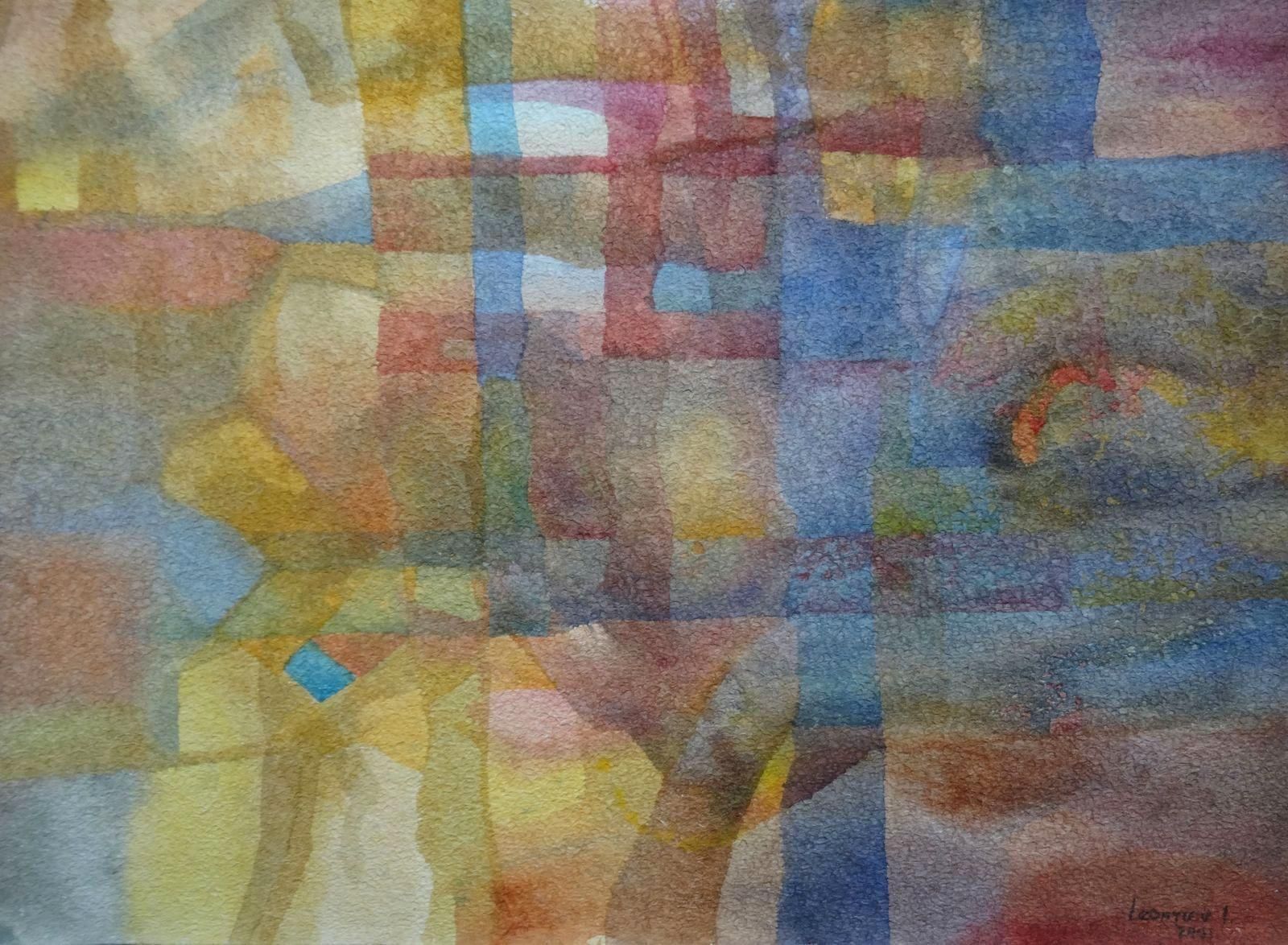 Igor Leontievlabyrinth Of Life. 2001, Watercolor On Paper, 56x75.5 Cm. Signed2001