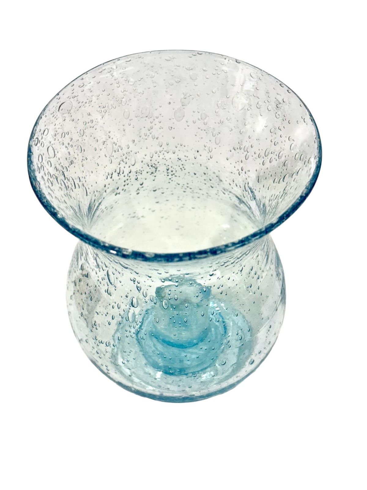 Pair Of French Biot Bubble Glass Hurricane Candle Holders photo buy