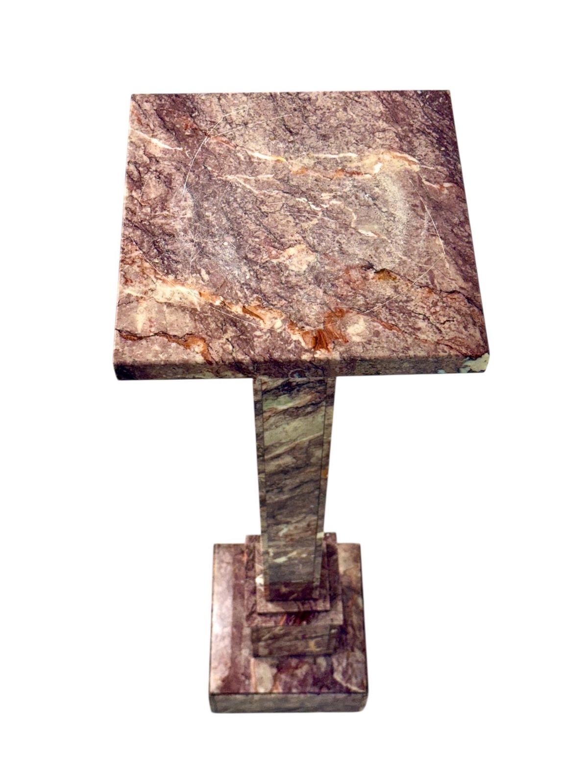 French Breccia Marble Pedestal Column, Early 20th Century photo for sale