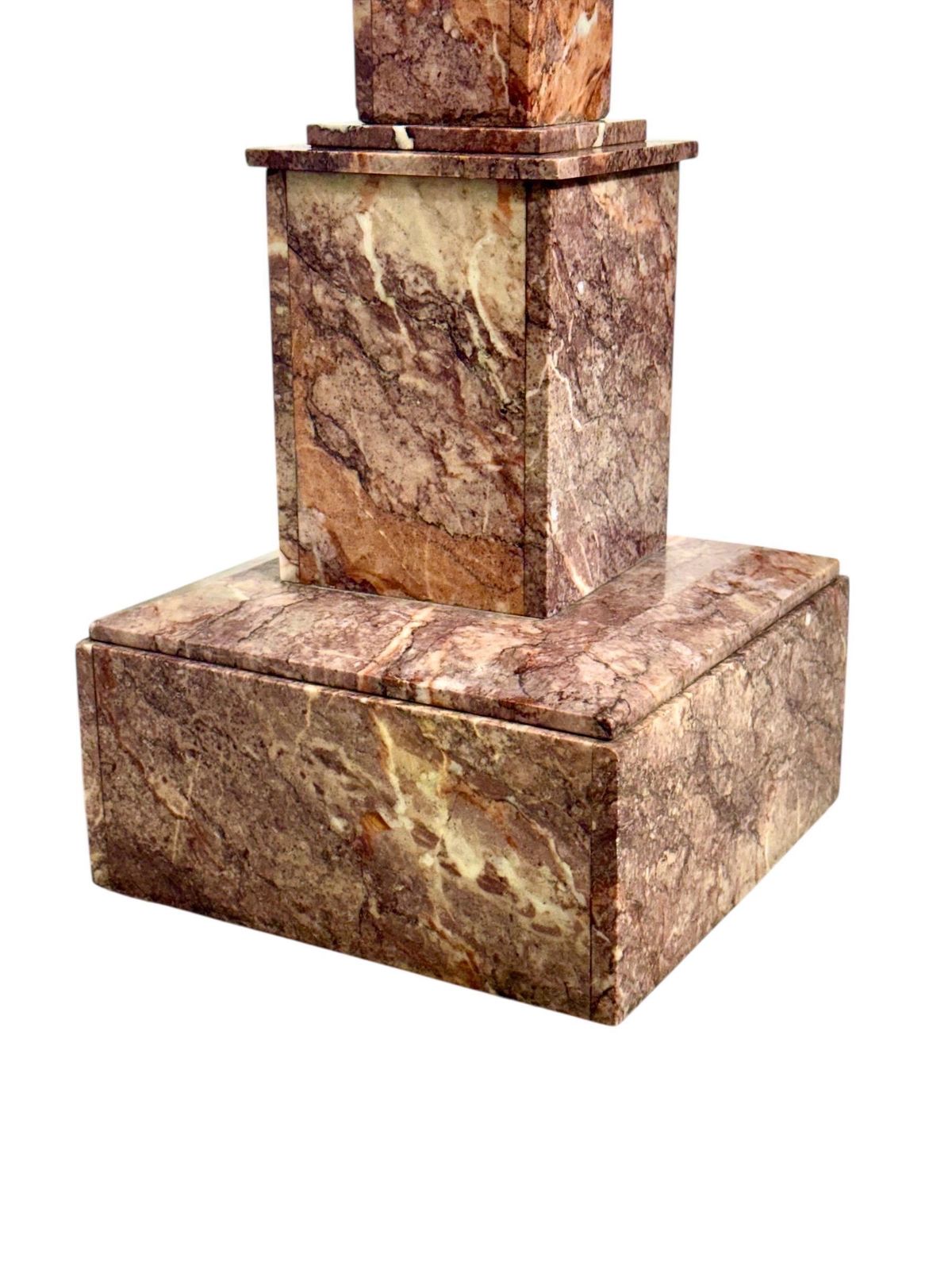 2053.0 French Breccia Marble Pedestal Column, Early 20th Century photo