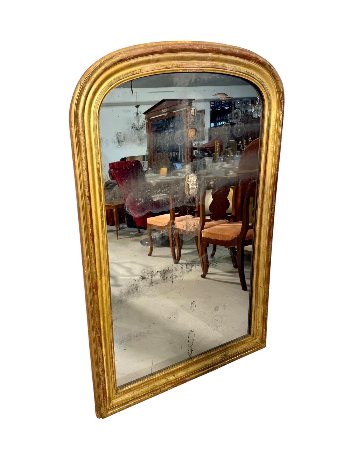 photo buy 19th Century French Giltwood Mirror With Original Mercury Glass