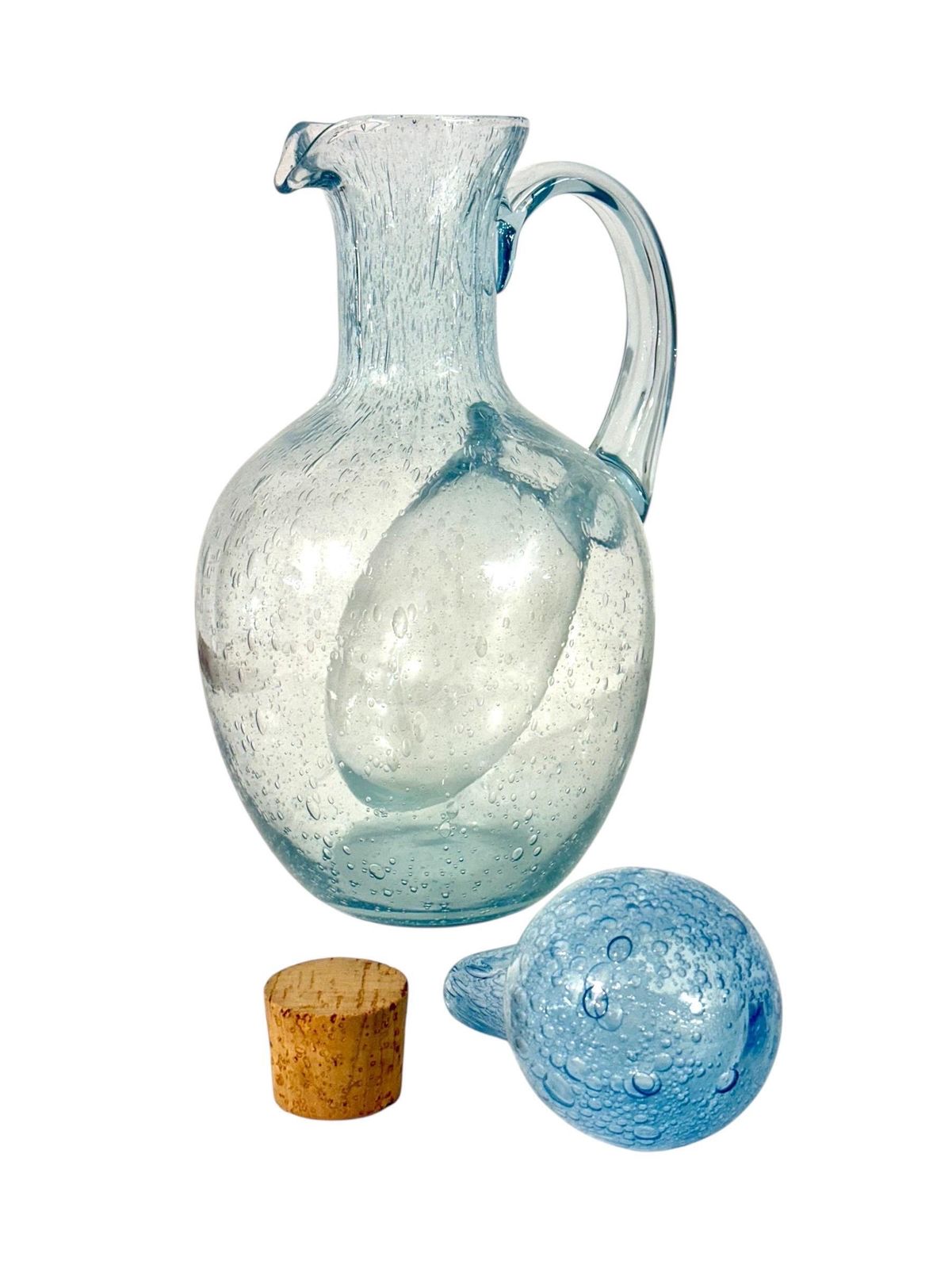 Large Biot Glass Carafe With Internal Ice Reservoir, France, Circa 1950 photo furniture