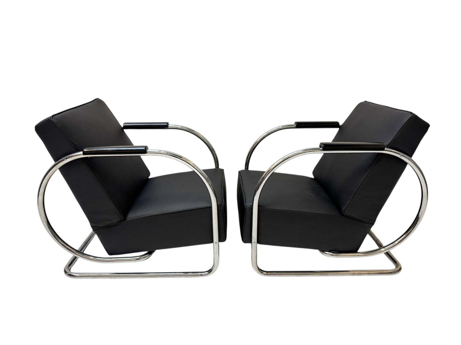 Art Deco Modernist Bauhaus Tubular Steel Lounge Chairs By Frits Kuyken, 1936 photo 12094.0