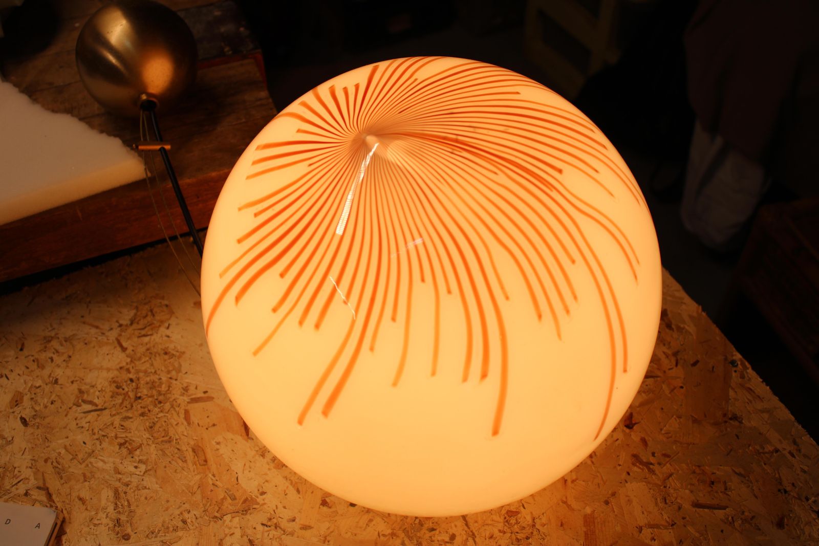 Anemone Venini 1970 Murano Glkass And Brass Chandelier photo furniture