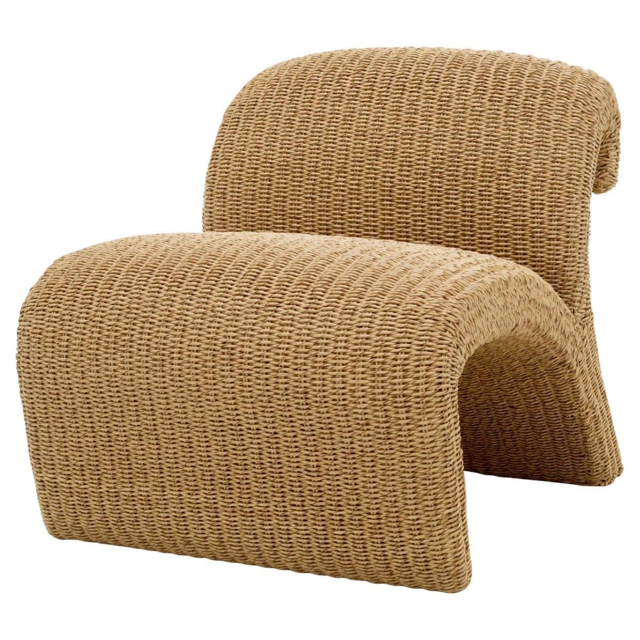Outdoor Chair In Faux Rattan And Aluminium