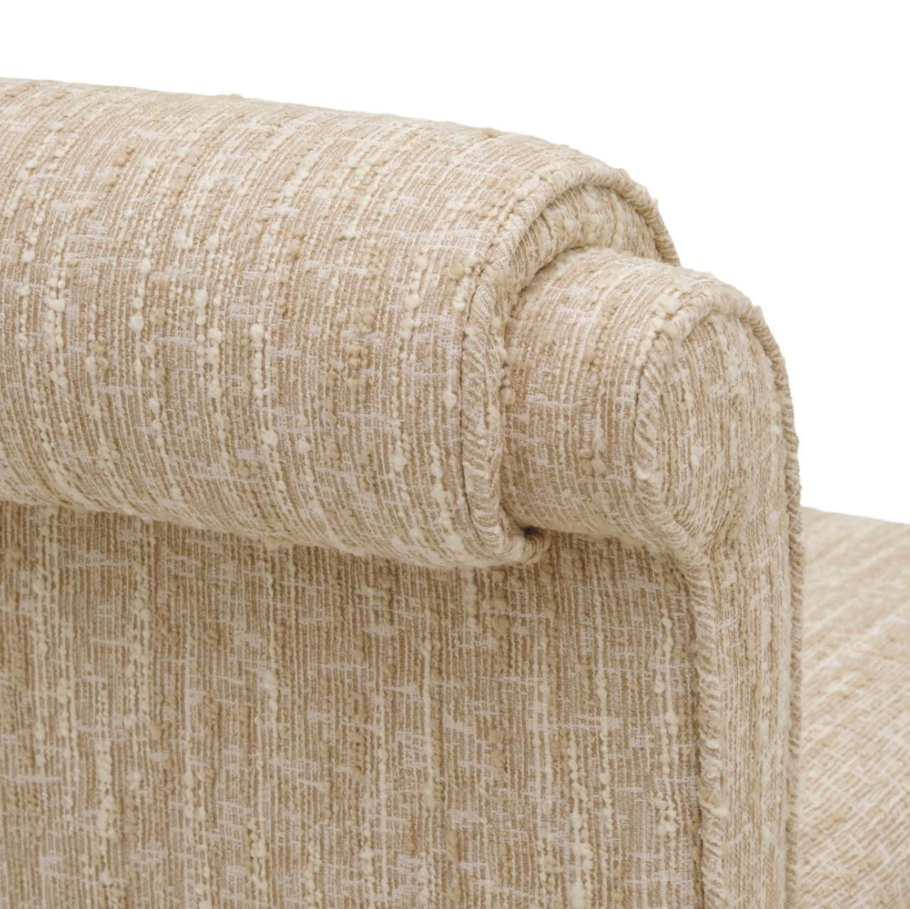 photo furniture Contemporary Fringed Chair In Bouclé Sonata Cream