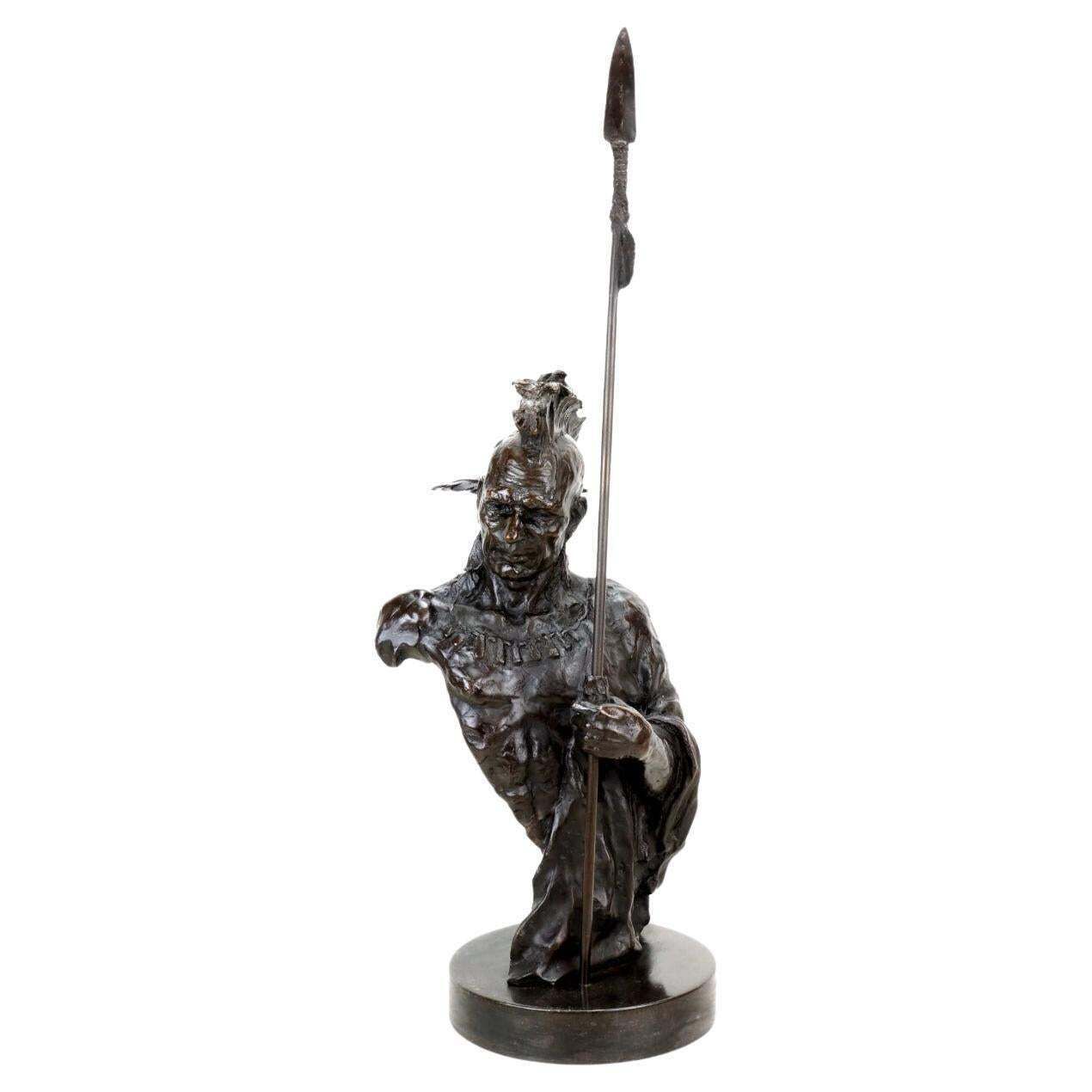 Indian Sculpture In Patinated Bronze, Western Style, 20th Century