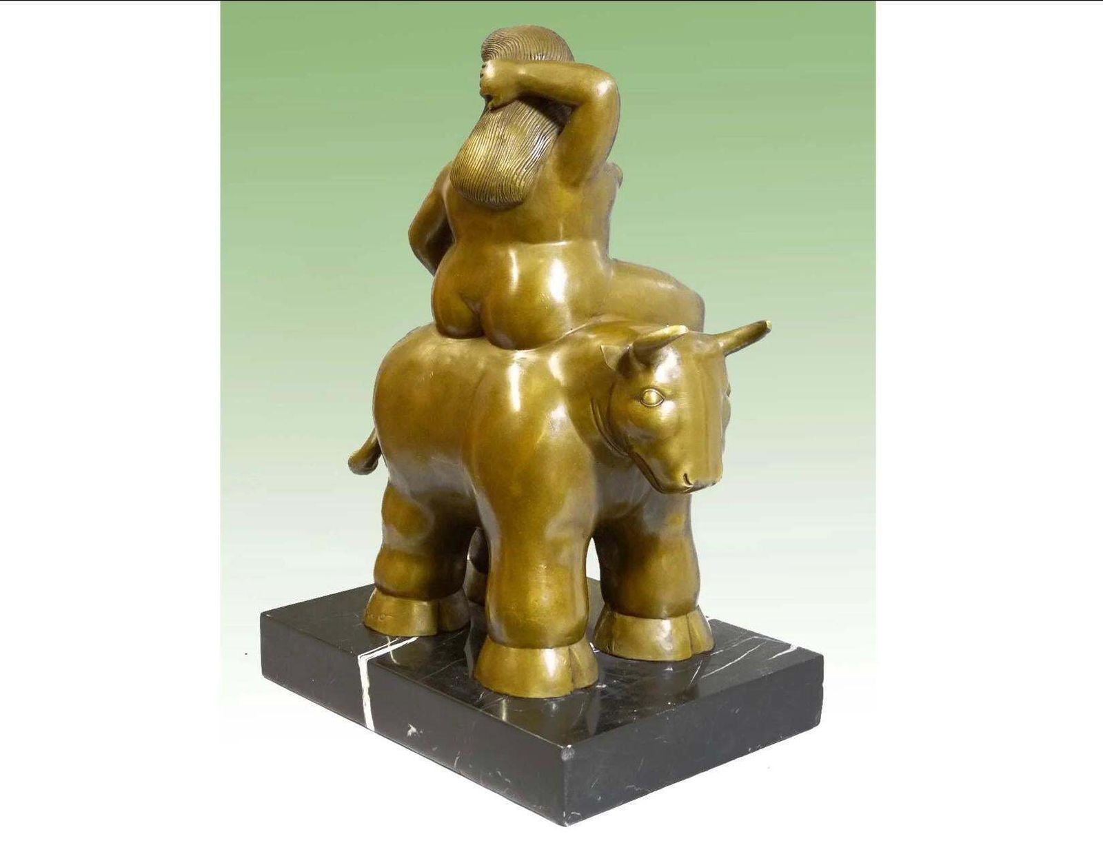 Woman On Bull Sculpture In Bronze, Contemporary Style photo 3536.0