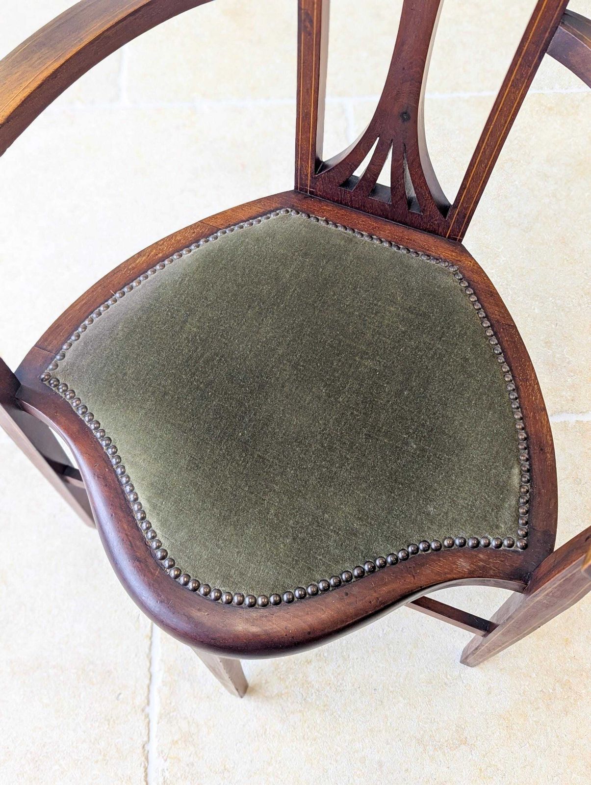 Antique Edwardian Mahogany Elbow Chair C.1910 photo vinterior