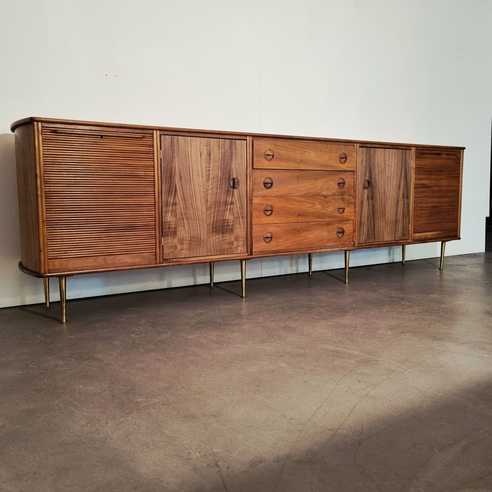 Xtra Large Walnut Sideboard 1950s – William Watting Modernord | Vintage Design Furniture