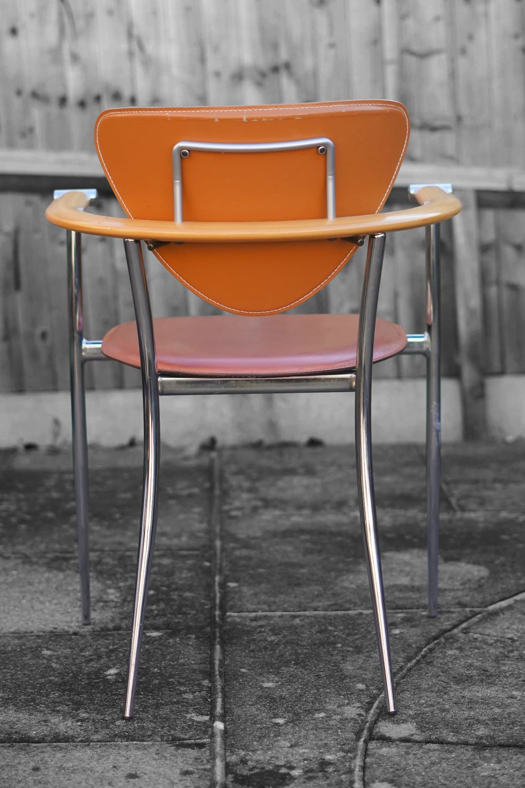 Brown Leather Italian Dining Chairs Mid Century Modern Design By Arrben   Set Of 4 photo for sale