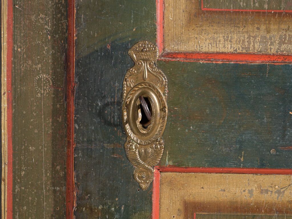 5147.0 Folk Art Painted Cabinet, Central Europe, Dated 1814 photo