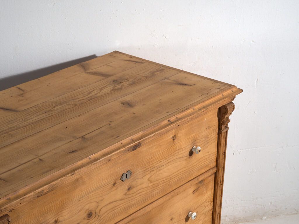 Antique Pine Wood Chest Of Drawers (C.1920) #116 photo furniture