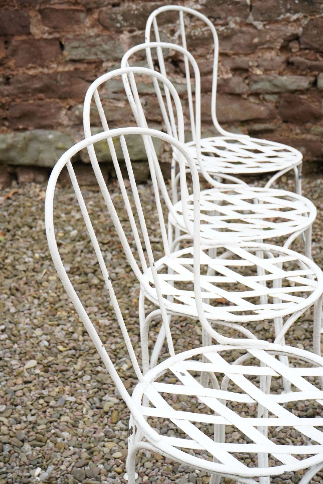 Lattice Garden Chairs, 1800s, Antique photo for sale