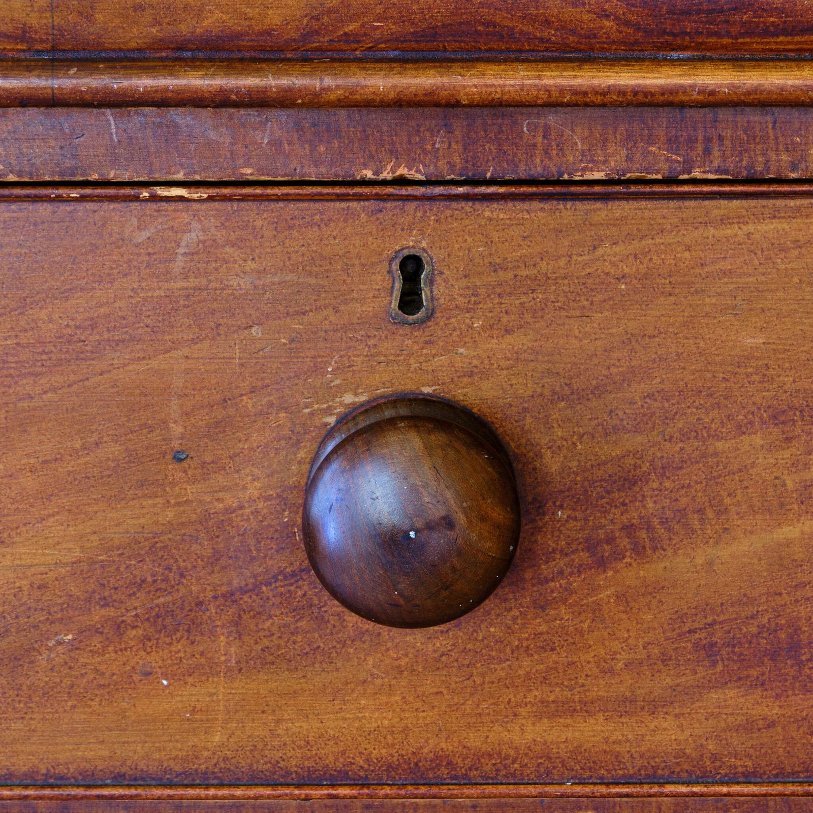 Furniture Large Scottish Pine Chest Of Drawers In Original Paint photo
