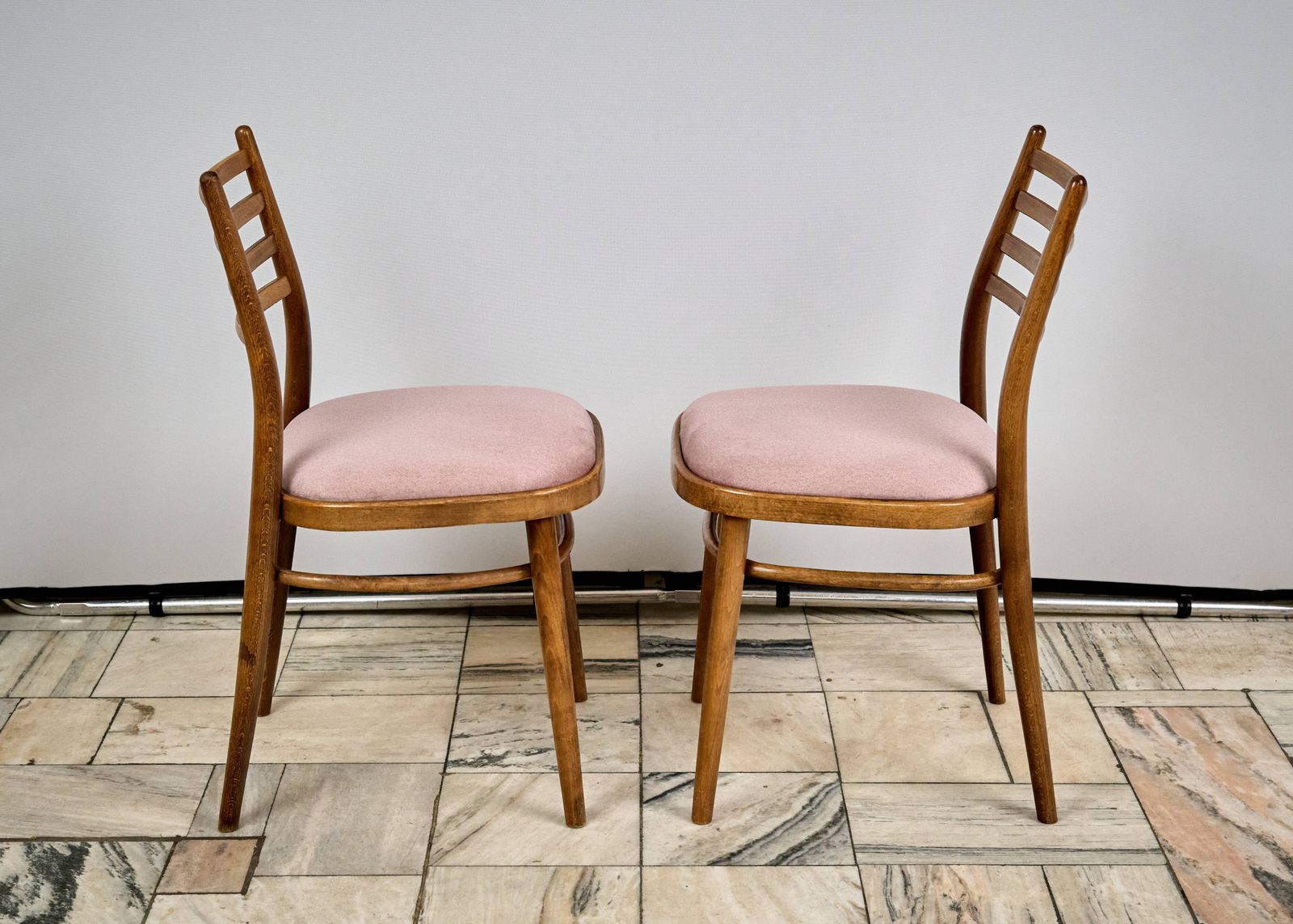500.0 Set Of 4 Dining Chairs, Ton, 1960s, Czechoslovakia photo