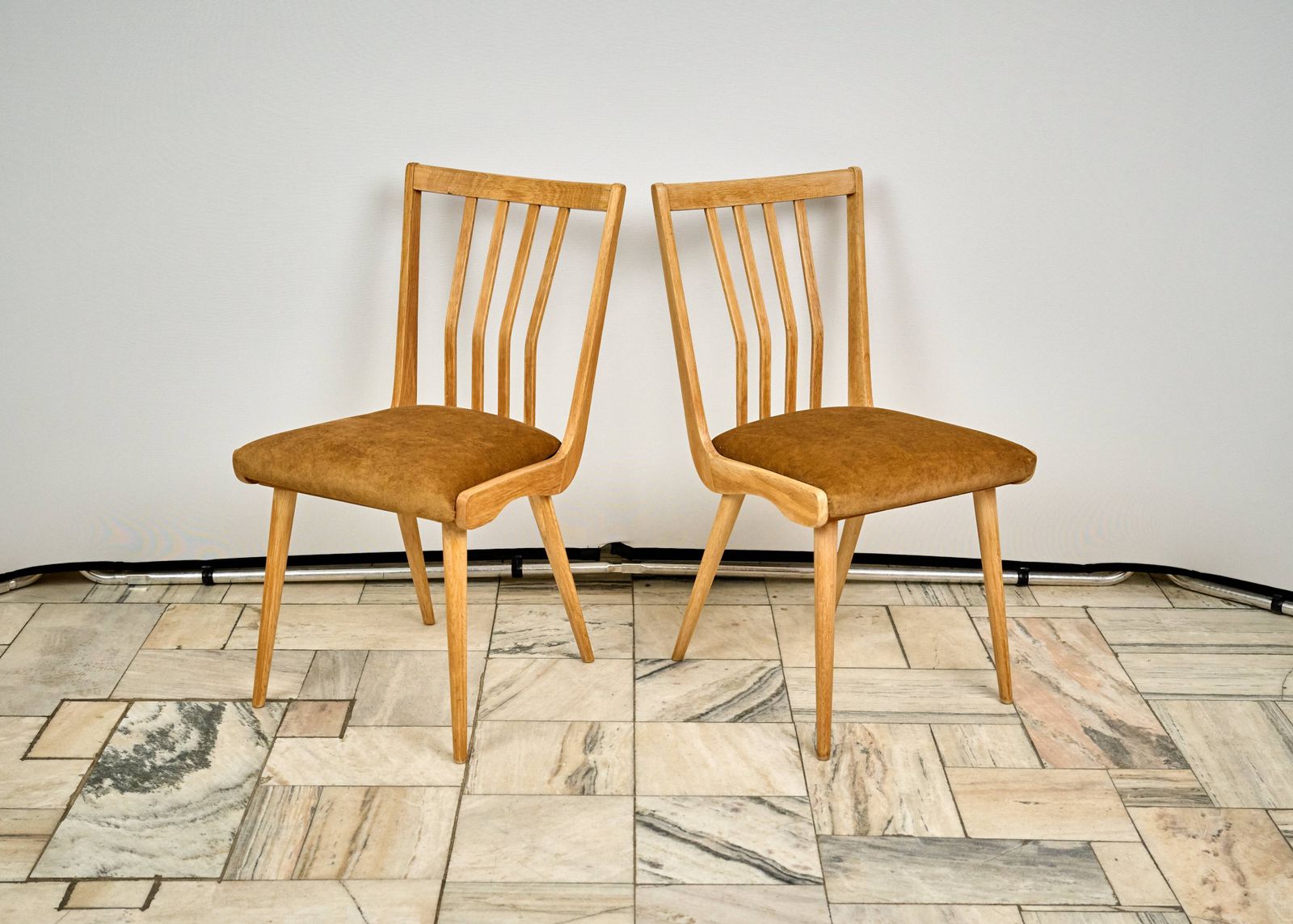 photo furniture Set Of 2 Dining Chairs, 1960s, Czechoslovakia