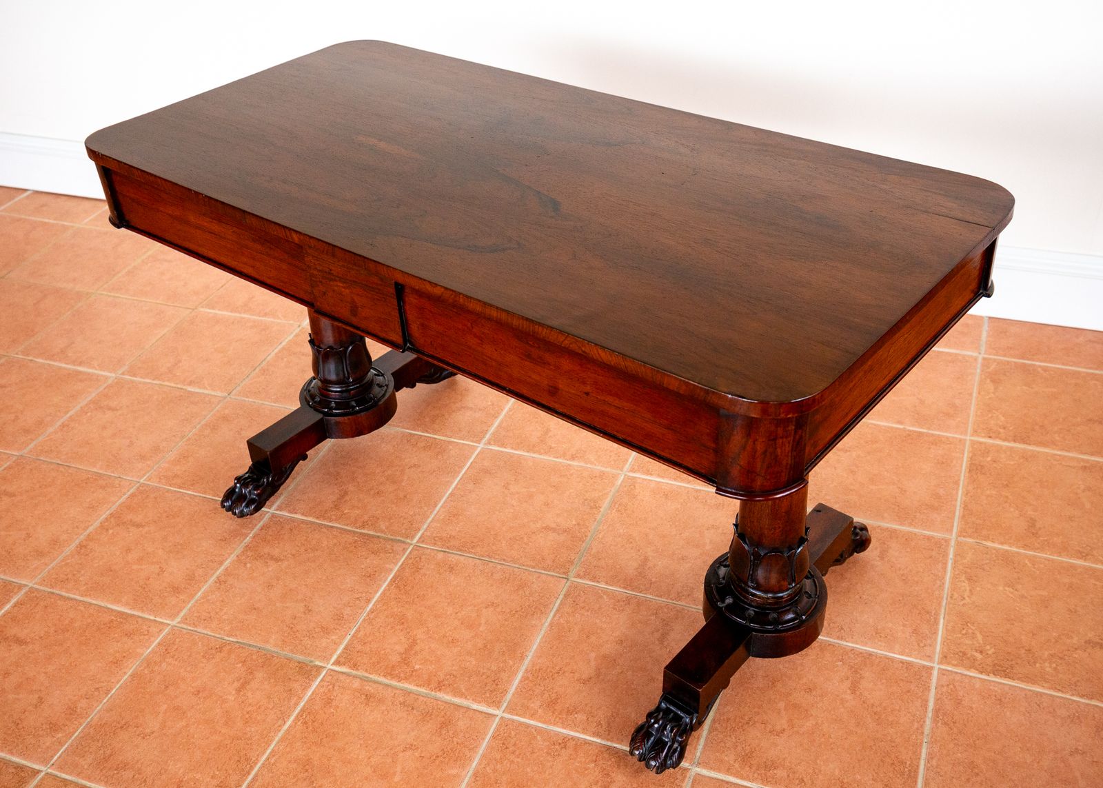 photo for sale William IV Library Table Rosewood Mahogany Serving Tabl.E Writing Des.K Georgian English Antiqu.E Dining Centre Tabl.E Biedermeier 1830