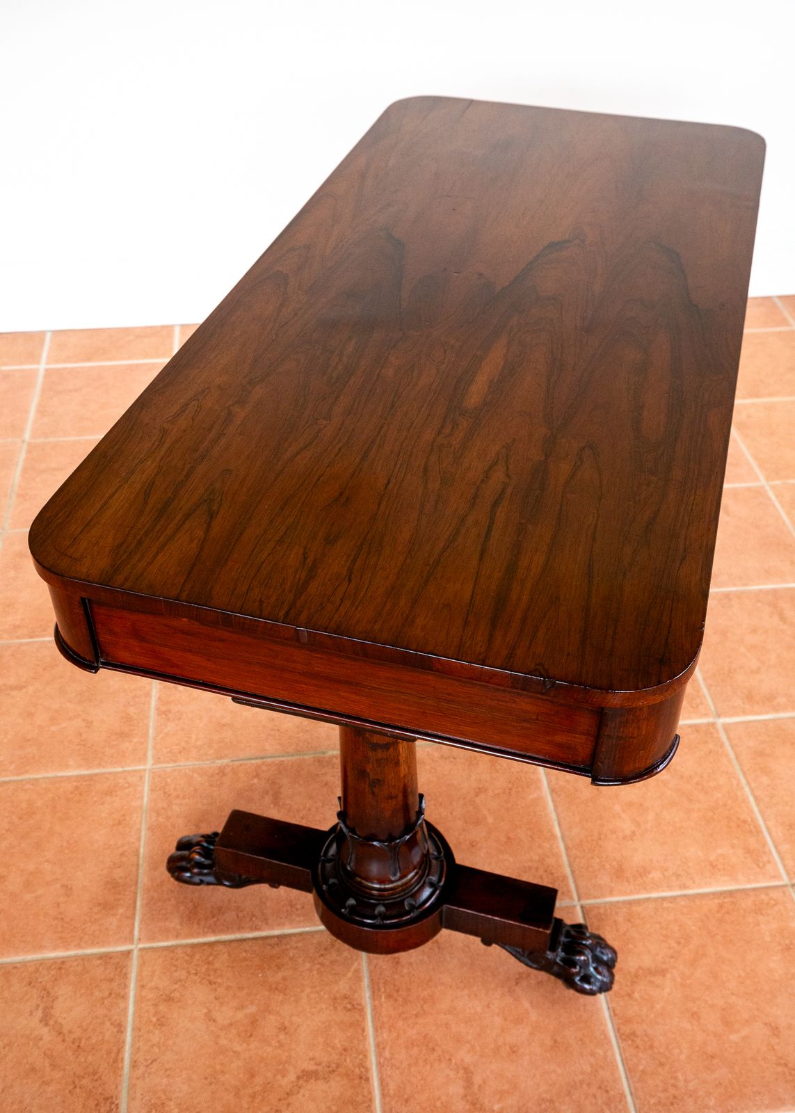 photo vinterior William IV Library Table Rosewood Mahogany Serving Tabl.E Writing Des.K Georgian English Antiqu.E Dining Centre Tabl.E Biedermeier 1830