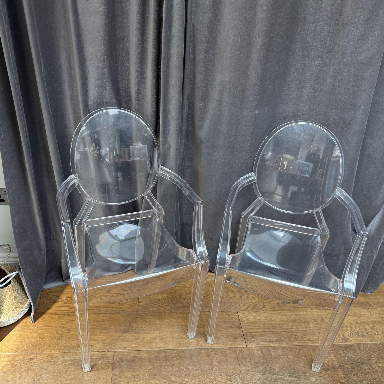 Pair Of Kartell Louis Ghost Chairs Designed By Starck