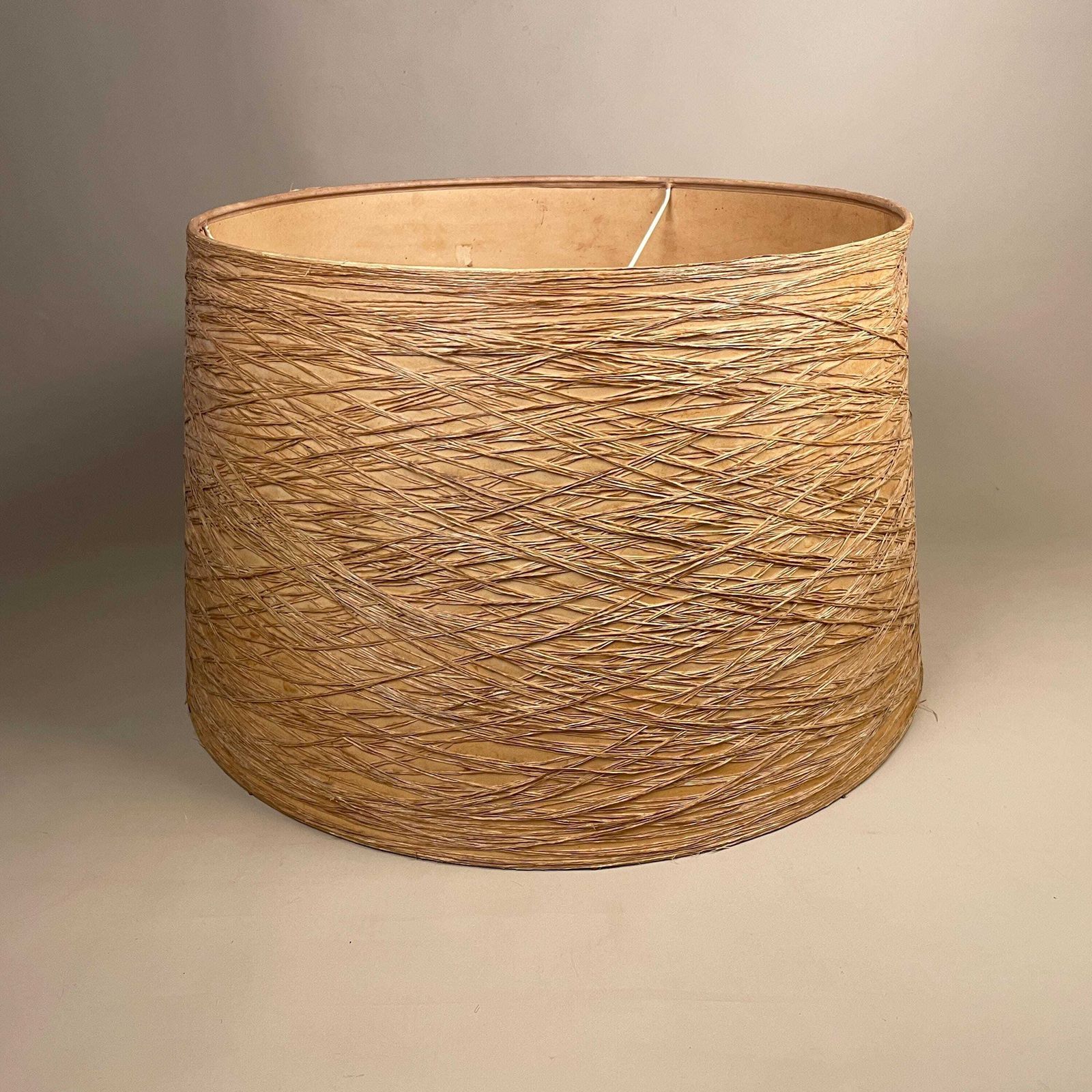 Natural Textured Shade Lampshade Large Drum Beige Neutral Lamp Shade Bedroom Living Room Earthy Warm Tones Straw Beige Cylinder