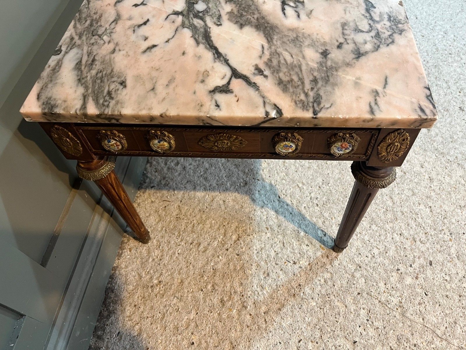 Marble Topped Coffee Table French Style Highly Decorative & Rare photo vinterior