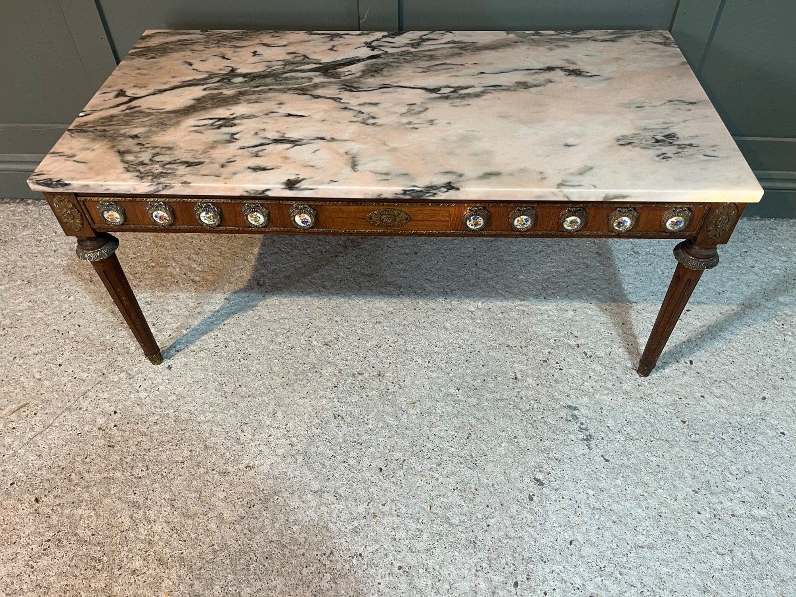 photo for sale Marble Topped Coffee Table French Style Highly Decorative & Rare