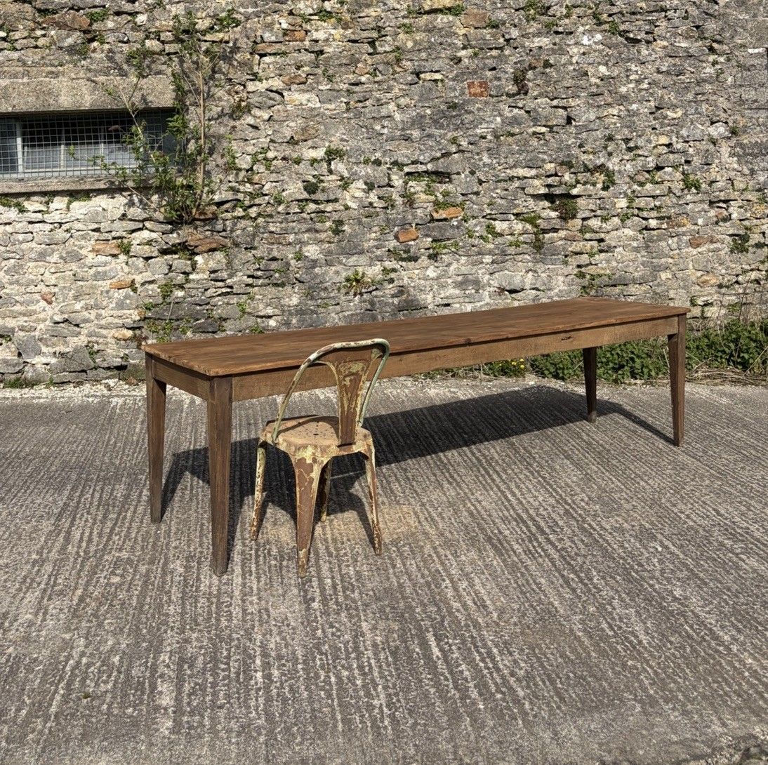 Antique French Draper’s / Dining Table — 279.5cm | Poplar & Chestnut |