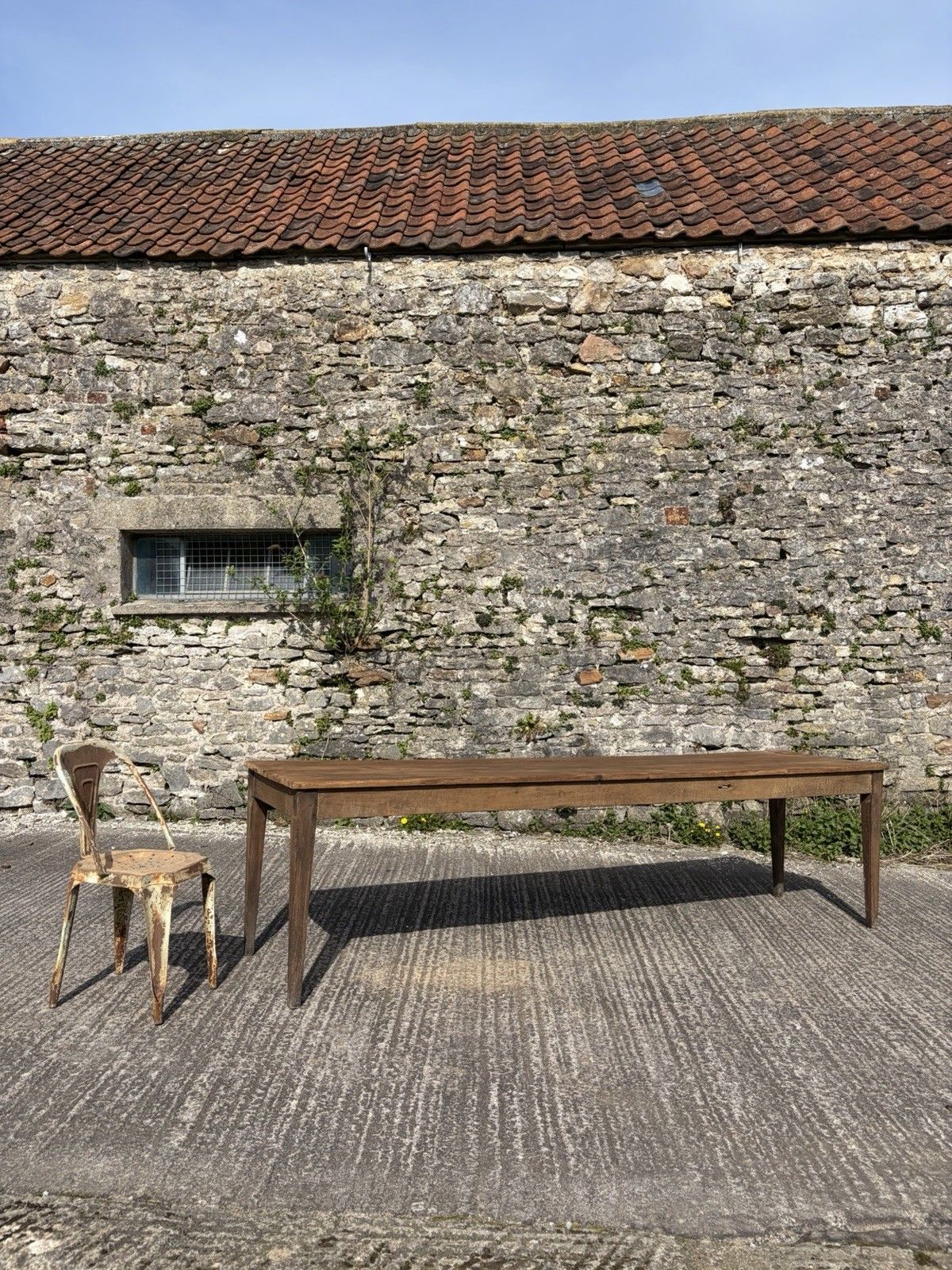 Antique French Draper’s / Dining Table — 279.5cm | Poplar & Chestnut | photo for sale