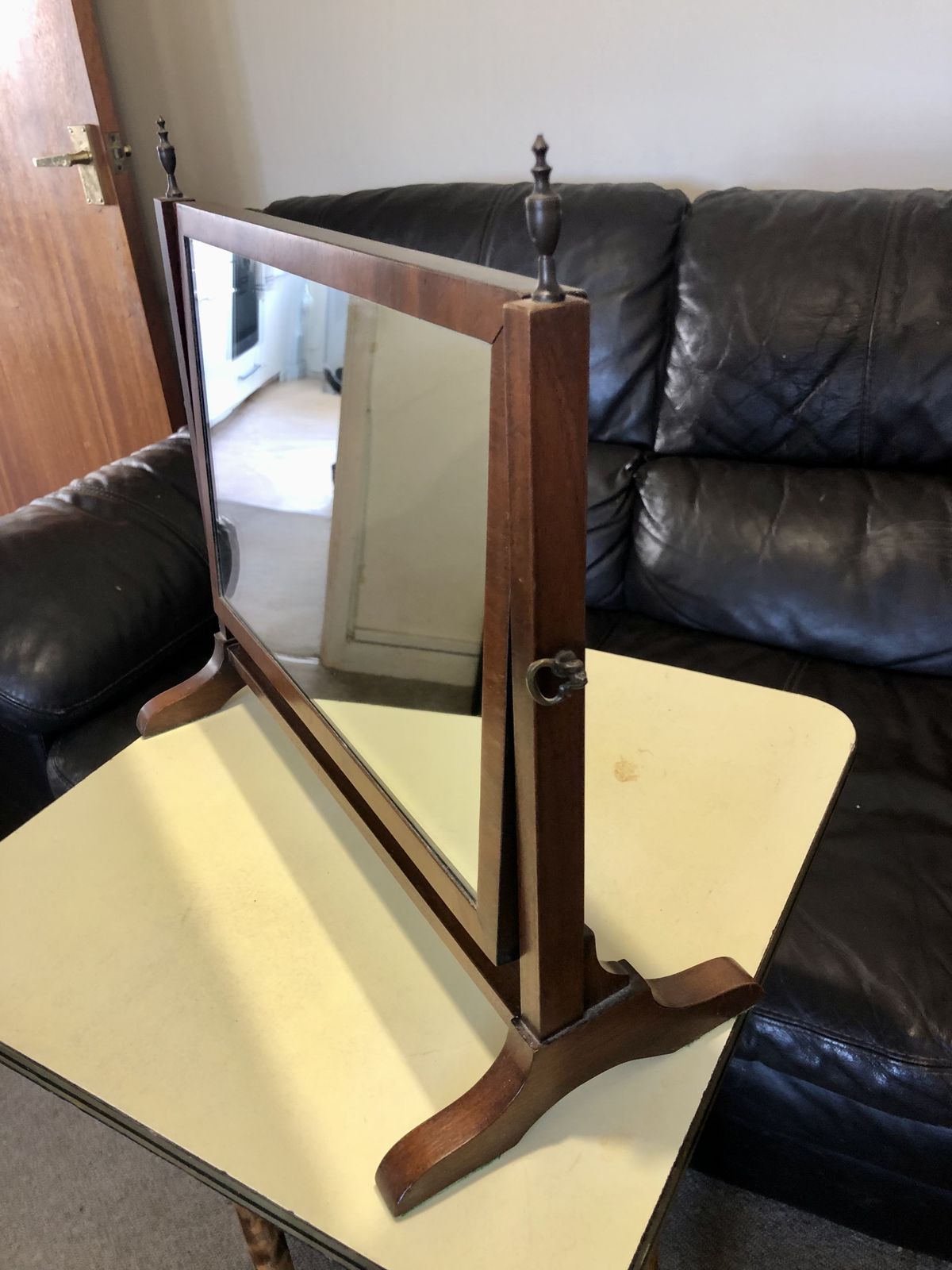 Handsome Small Mahogany Swing Mirror photo Home Decor