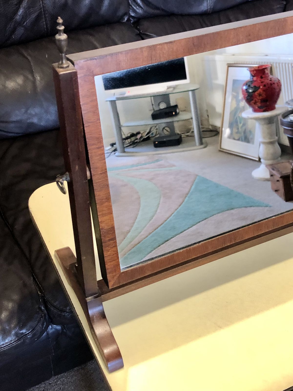 Handsome Small Mahogany Swing Mirror photo buy