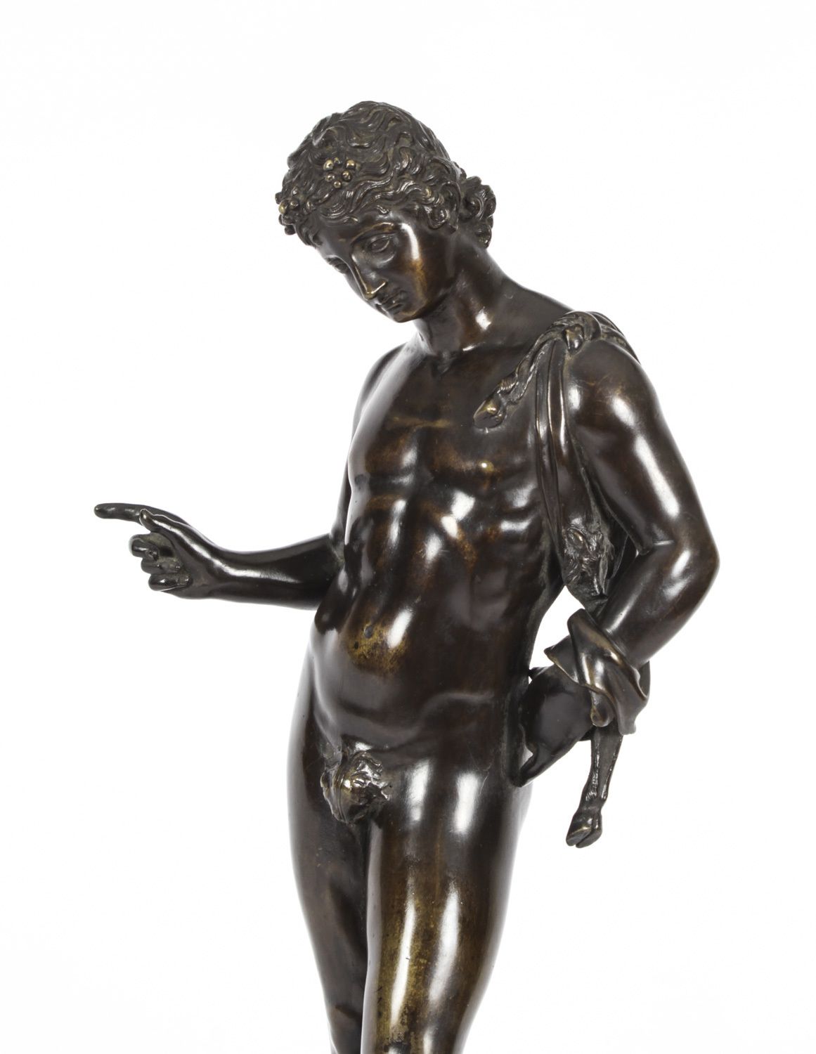 Antique Grand Tour  Bronze Figure Of "Dionysus, Called Narcissus" 19th C photo for sale