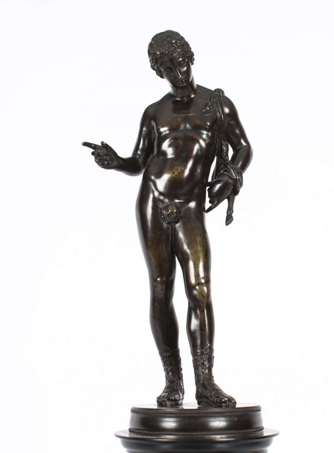 Antique Grand Tour  Bronze Figure Of "Dionysus, Called Narcissus" 19th C photo buy